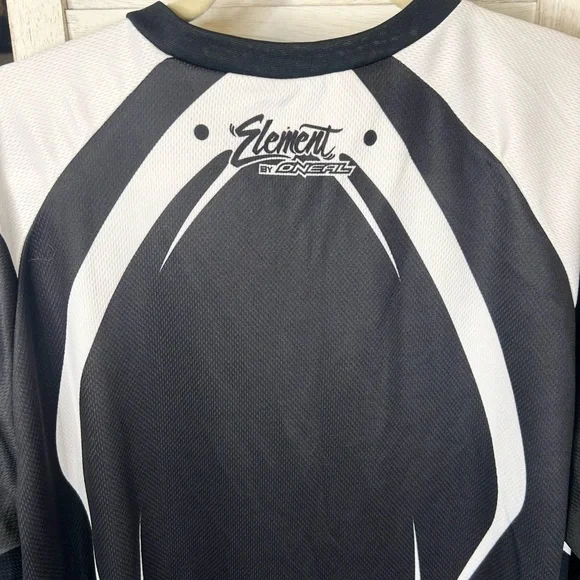 New Low Price! Oneal Motocross Racing Gear Black and White Long Sleeve Jersey - Picture 14 of 15